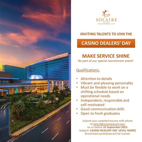 Solaire Resort & Casino Casino Dealer Salaries in Philippines.